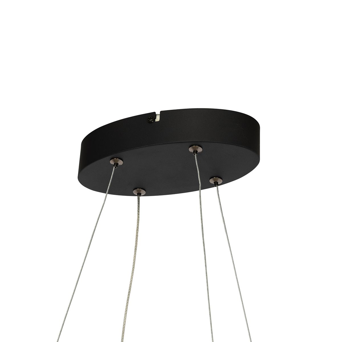 Design hanglamp zwart ovaal incl. LED 3-staps dimbaar - Ovallo
