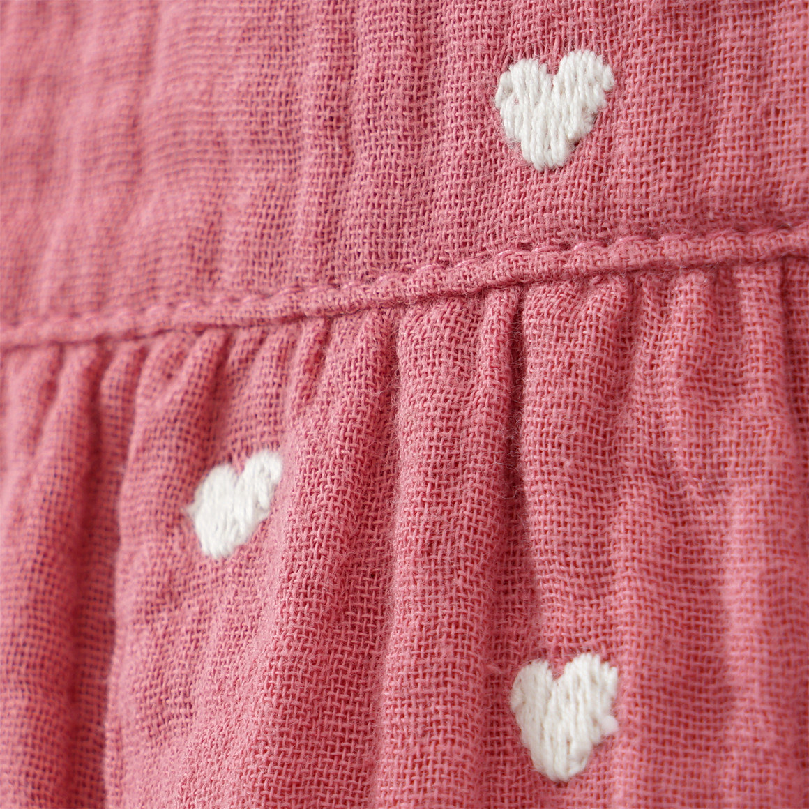 Topomini Newborn Kleid und Shorts aus Musselin dunkelrosa