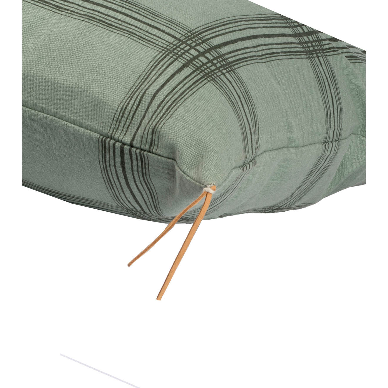 Febronie Housse de coussin Madras verte - 50x50 cm