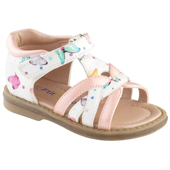 Sandales papillons   Blanc        24   de               P'tit Bisou premiers pas