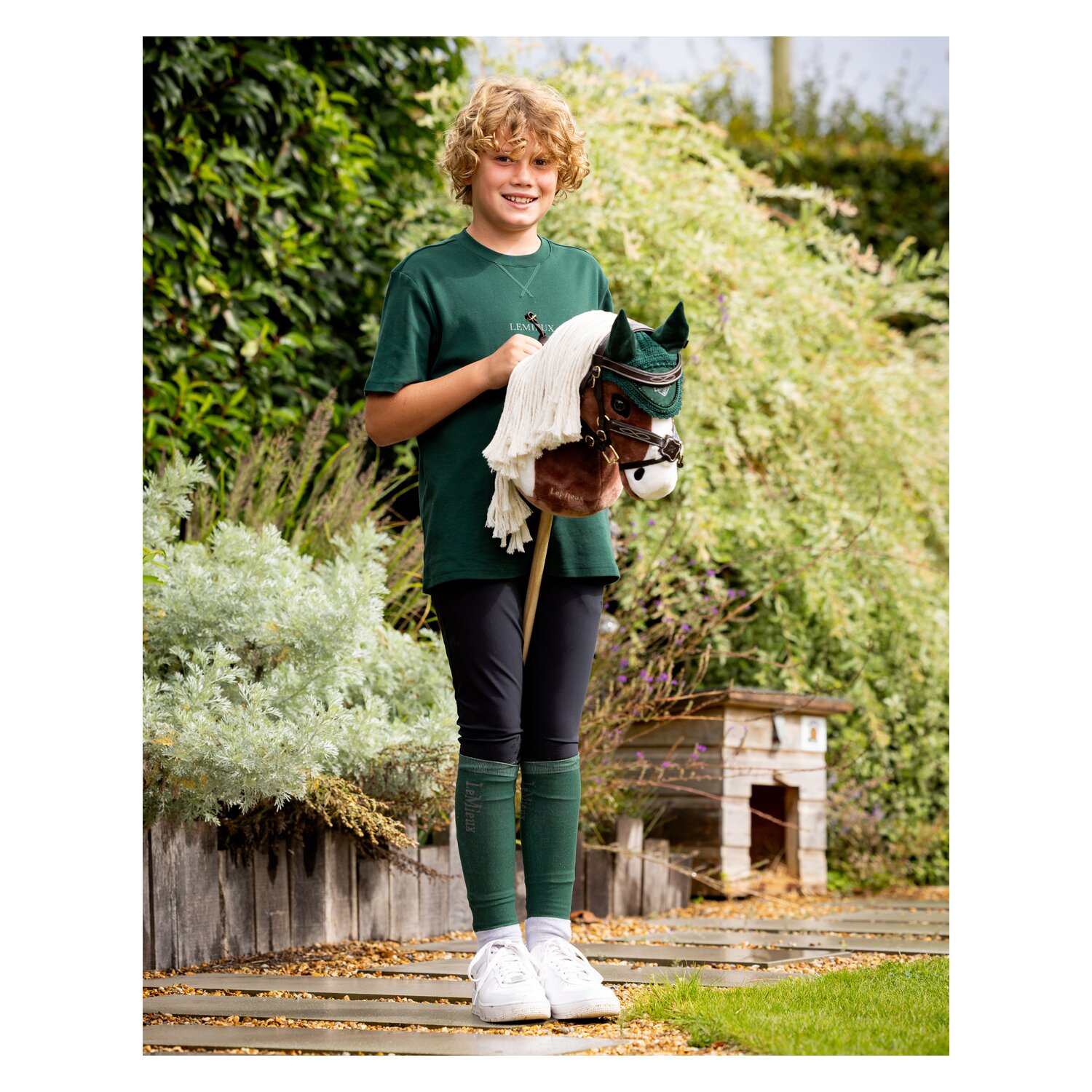 LeMieux Trensenzaum mexikanisch für Hobby Horse  - braun - Einheitsgröße