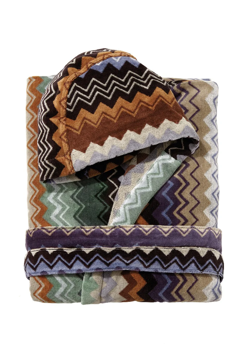 Missoni Home  Giacomo bådekåbe - 165 brun/lilla