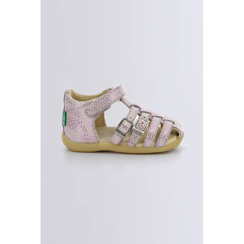 Bigkro Rose argent SANDALES Cuir Fille