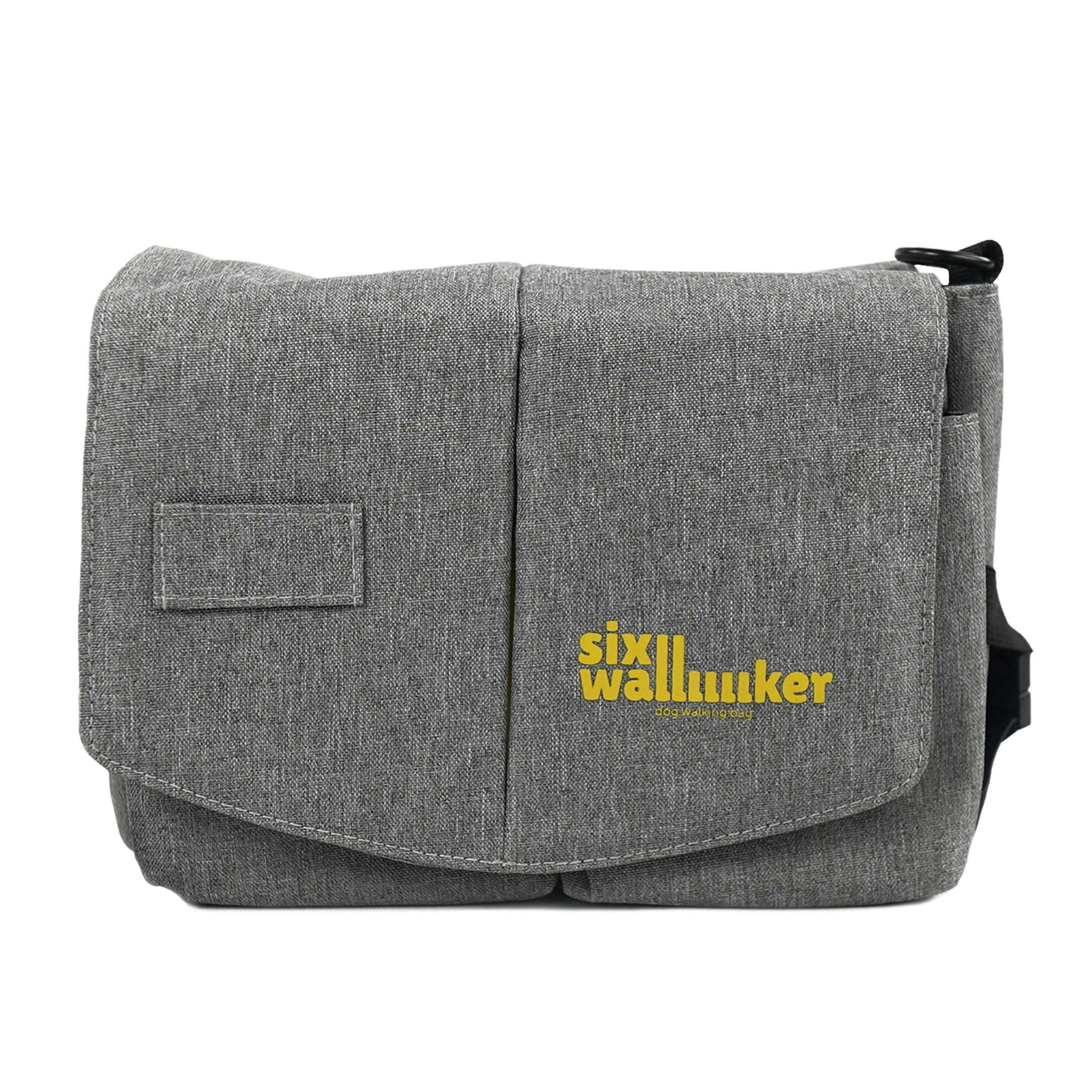 Bolsa multifuncional para passear com cães SixWalker com 9 bolsos para acessórios caninos + 2 bolsas para petiscos.