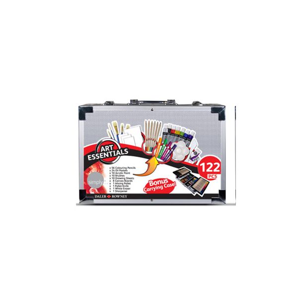 Daler Rowney Kit Pinturas Art Essentials Cx. Metal (122 Peças) - 1600704