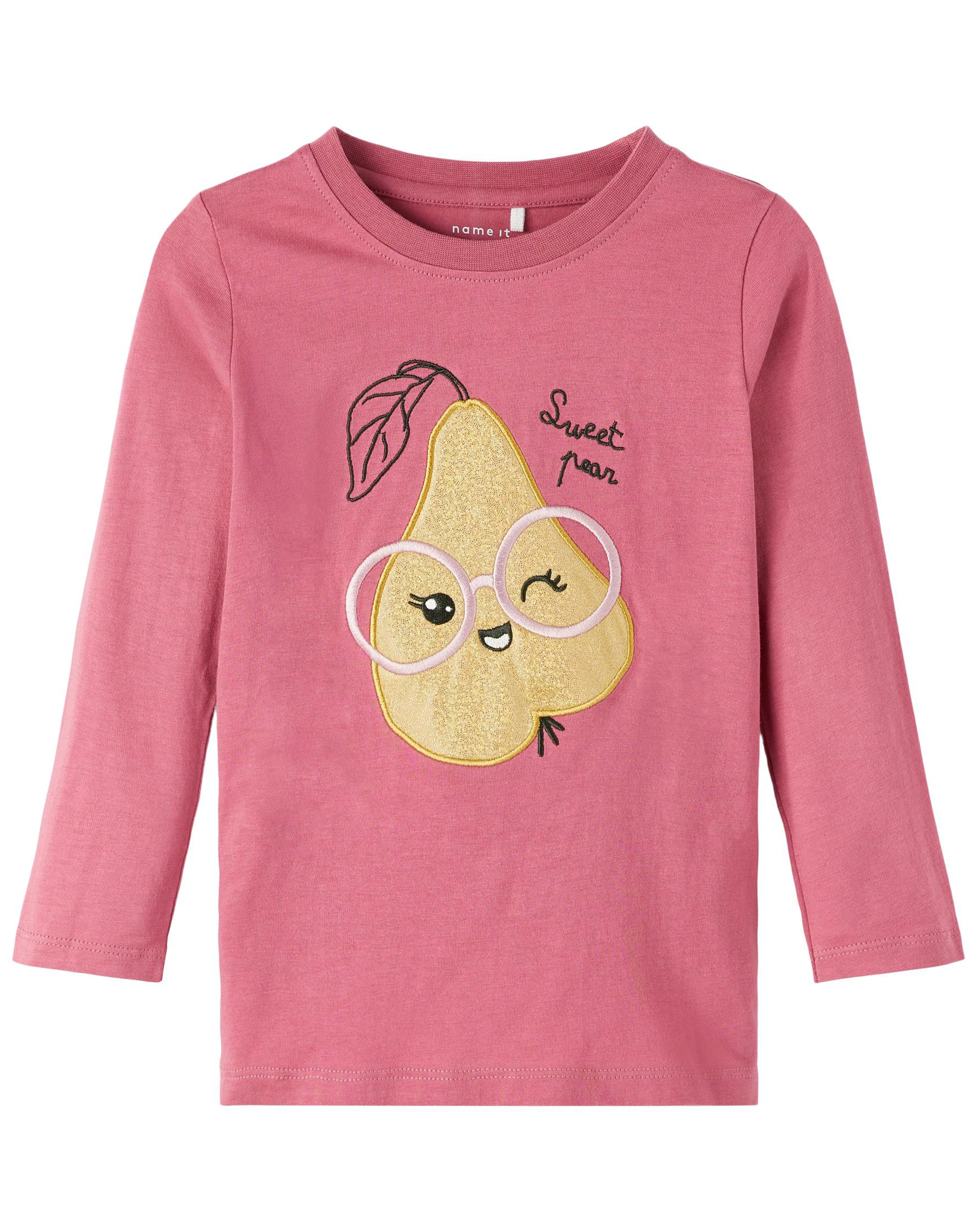 Langarmshirt NMFKAFFI PEAR in rose wine