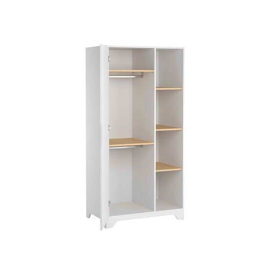 Leaf Armoire porte + étagères   Blanc        de               Vox