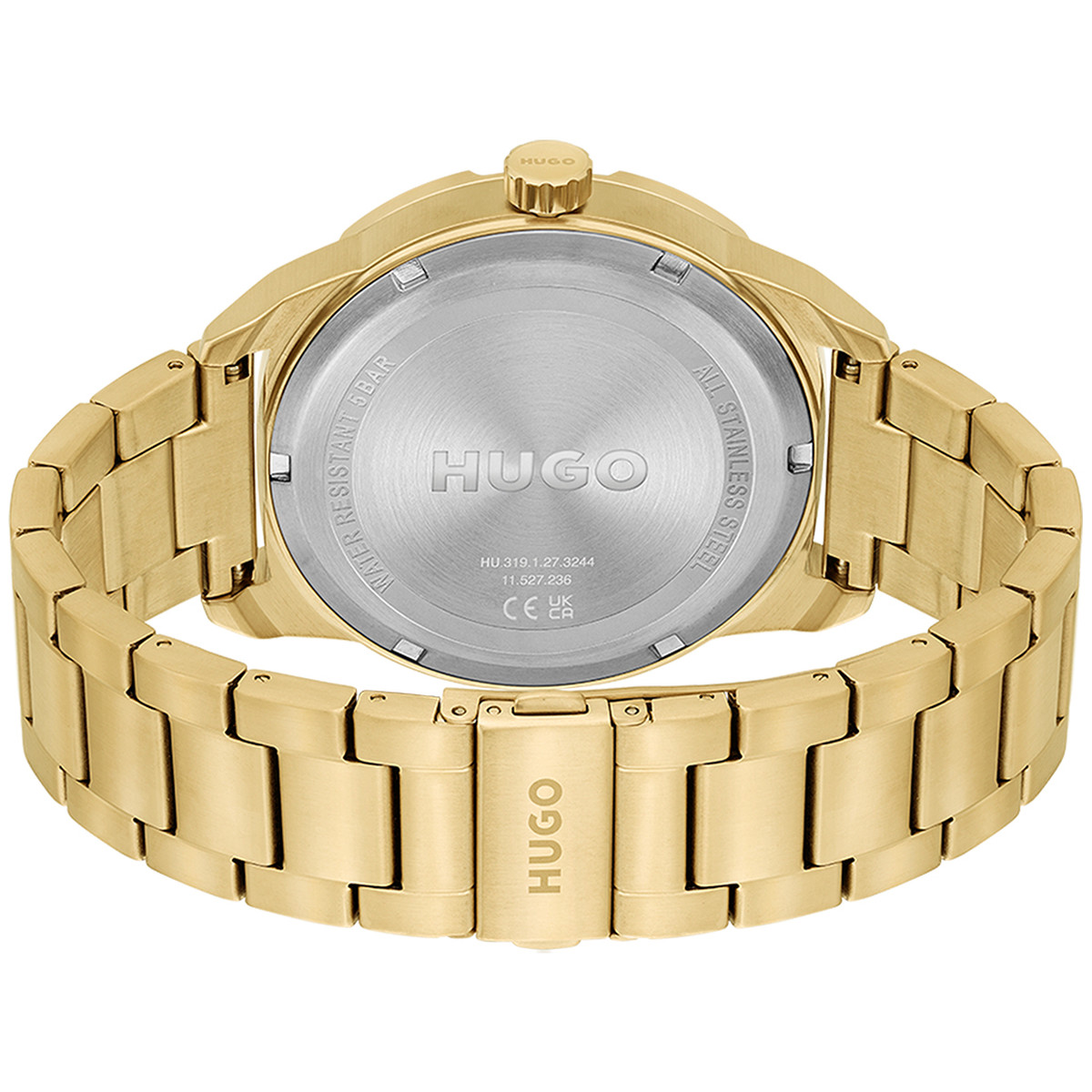 Montre HUGO Grip homme bracelet acier doré jaune