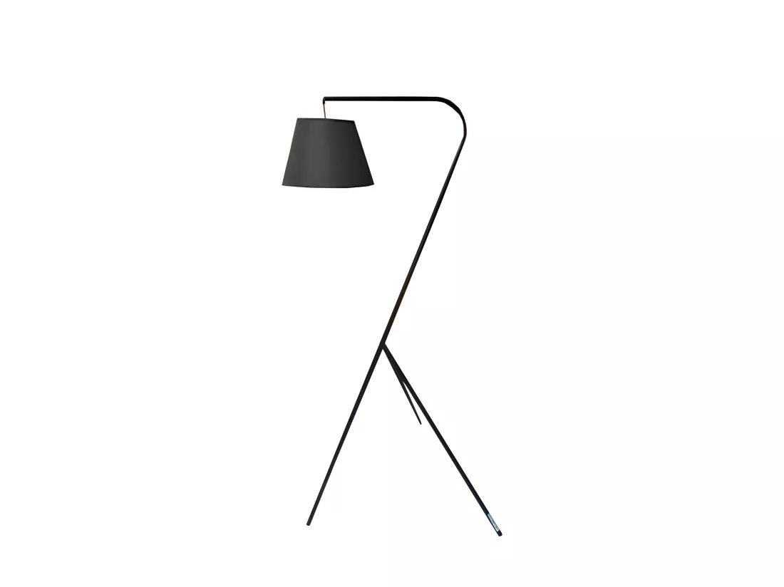 Lampadaire abat-jour noir et trépied original moyen modèle - SHINE M
