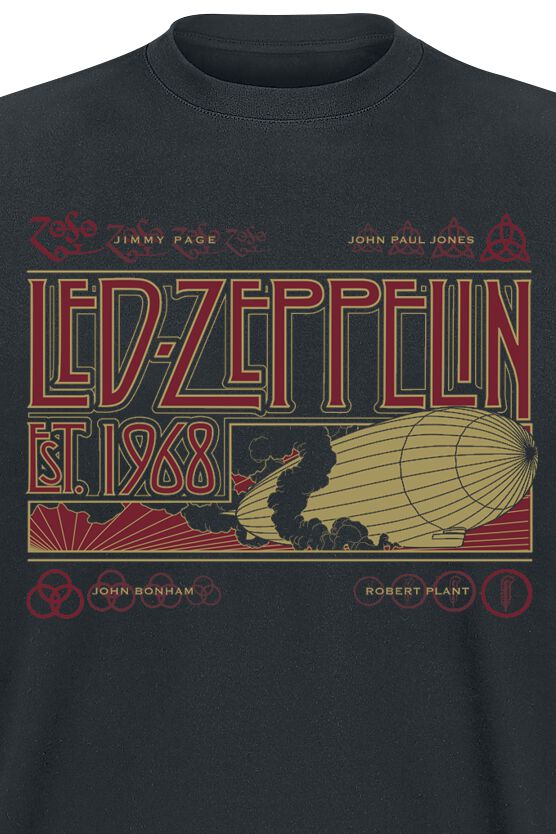 Zeppelin & Smoke | Led Zeppelin T-Shirt Manches courtes