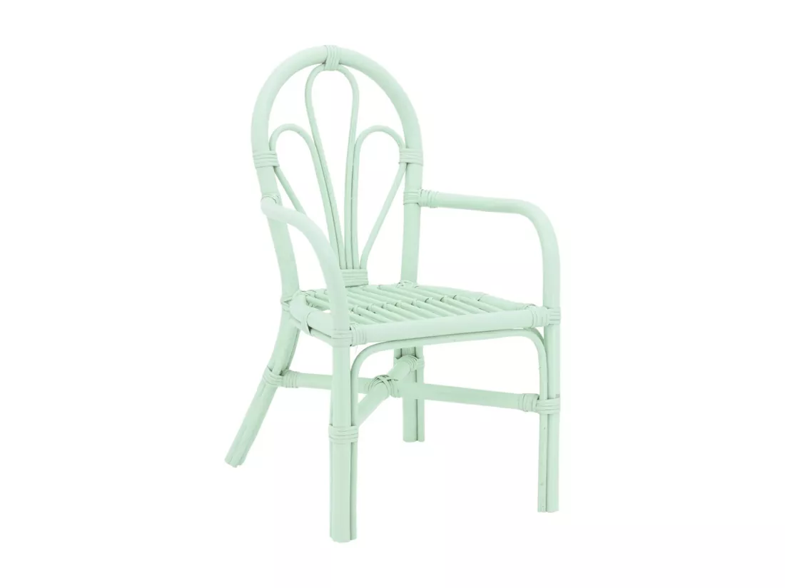 Fauteuil enfant en rotin Joseph Vert
