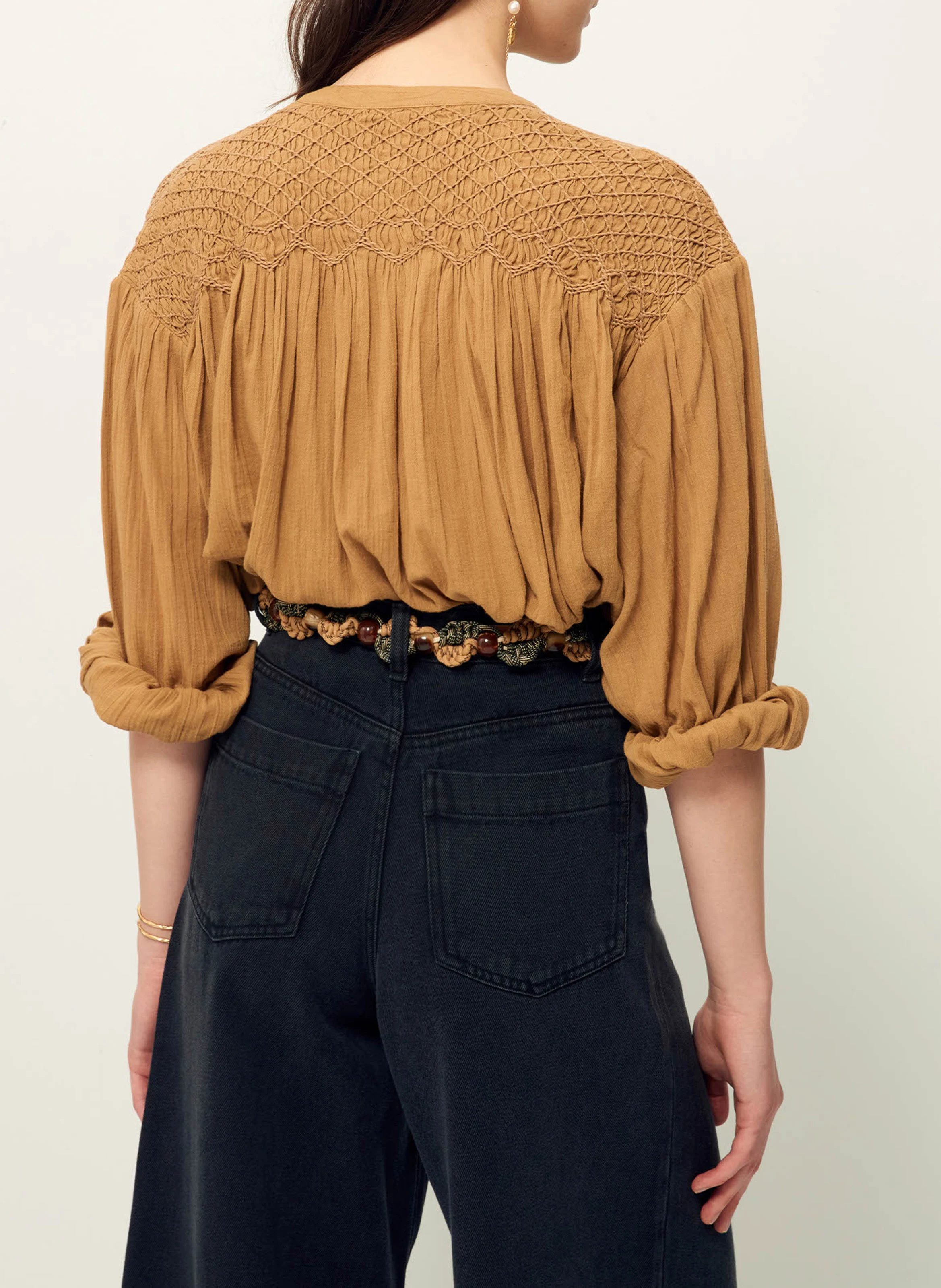 PALERMO - Chemise ample en coton | Marron