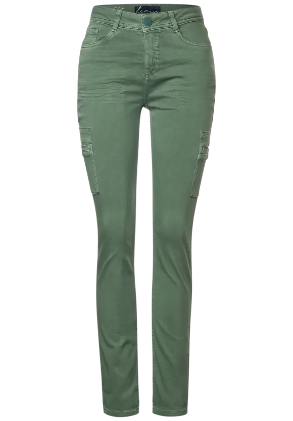 Grüne Cargo Casual Fit Jeans - novel green overdyed
