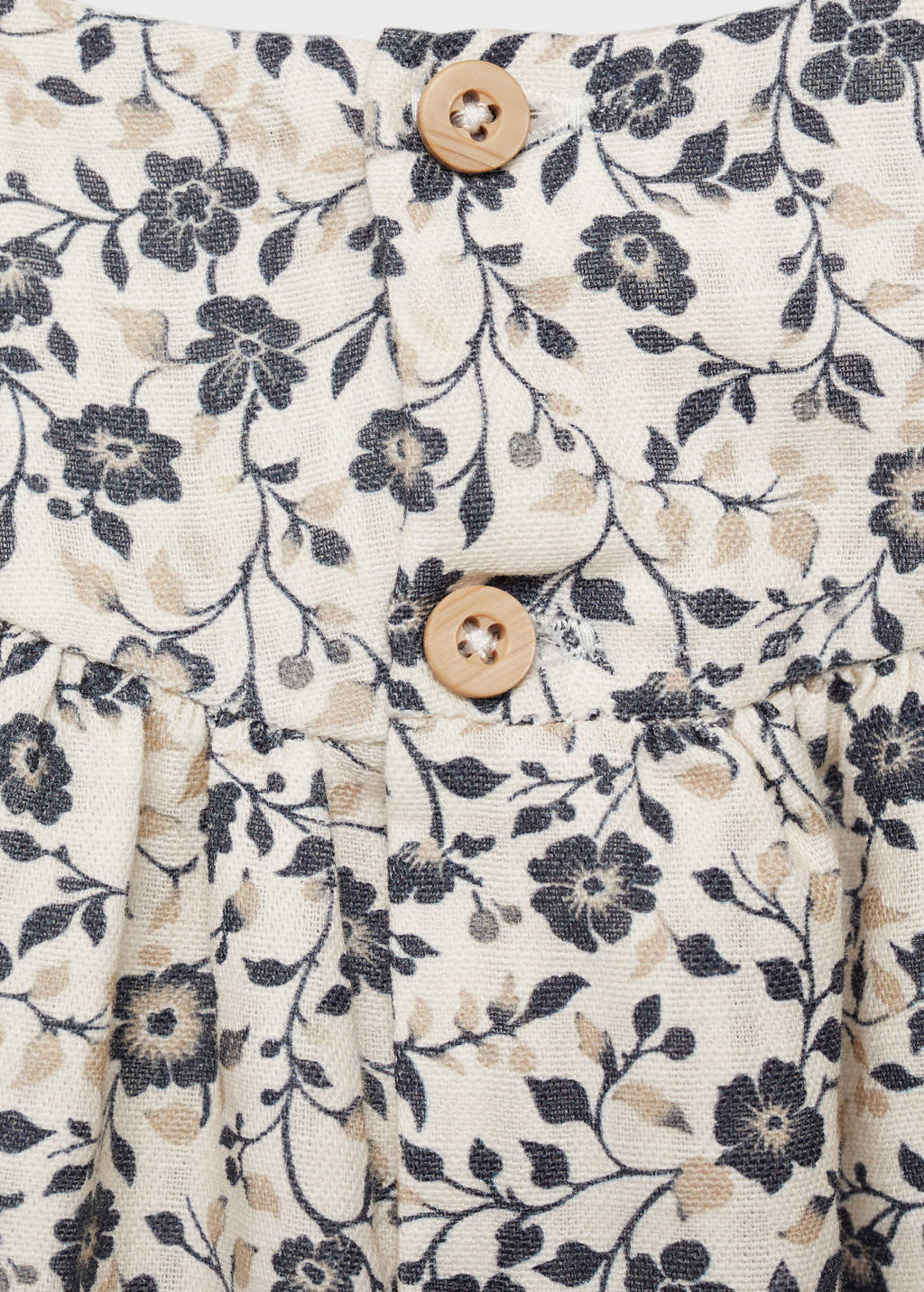 Mango Kids baby jurk + bloemen met bloemdessin blauw/ecru