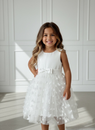 Butterfly Bow Tule Dress - wit (verzenddatum 27 feb)