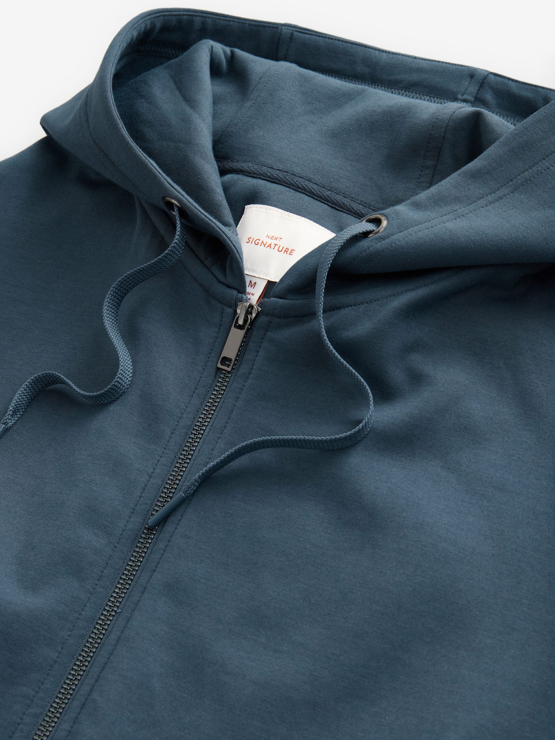 Blauw - Signature Soft Touch Modal Full Zip Hoodie