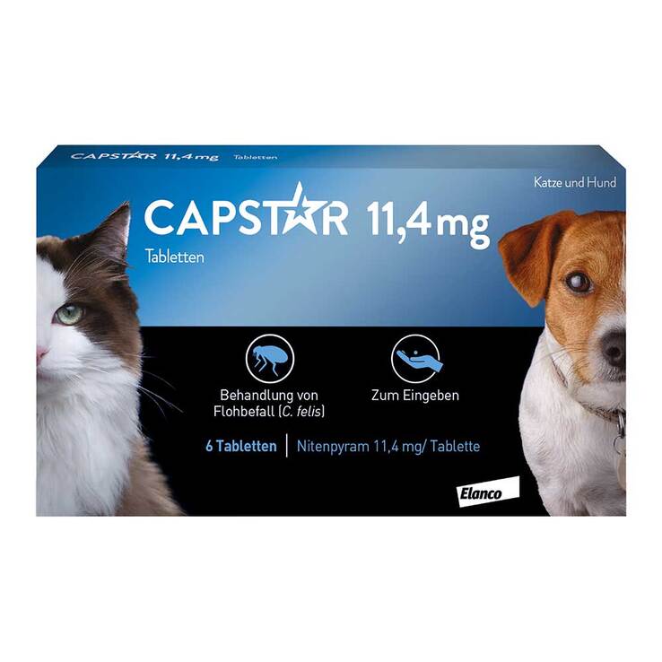 CAPSTAR 11,4 mg Tabletten für Katzen und kleine Hunde, 6 St