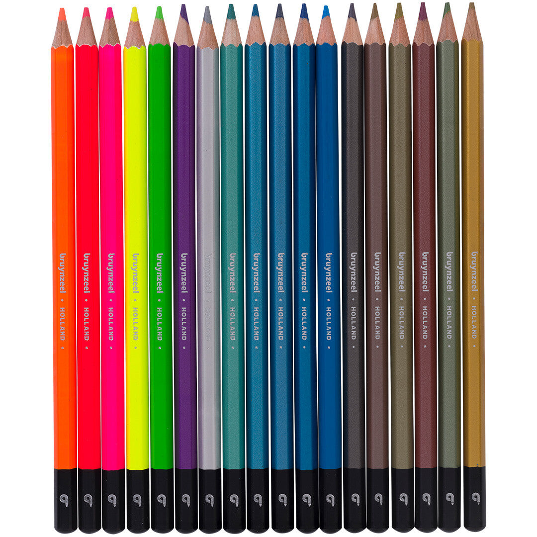 Bruynzeel kleurpotloden metallic en neon