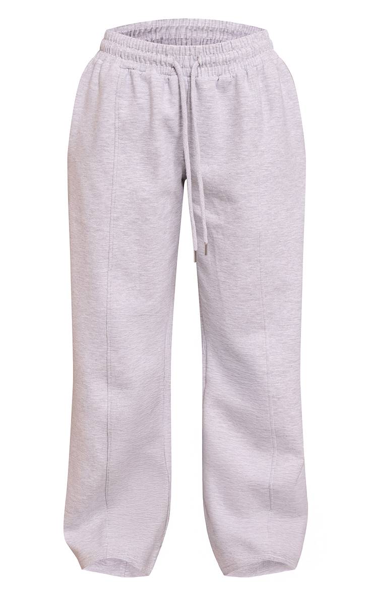 Gris Cendré Jogging Petite Taille À Jambes Larges Avec Cordon De Serrage En Jersey Interlock