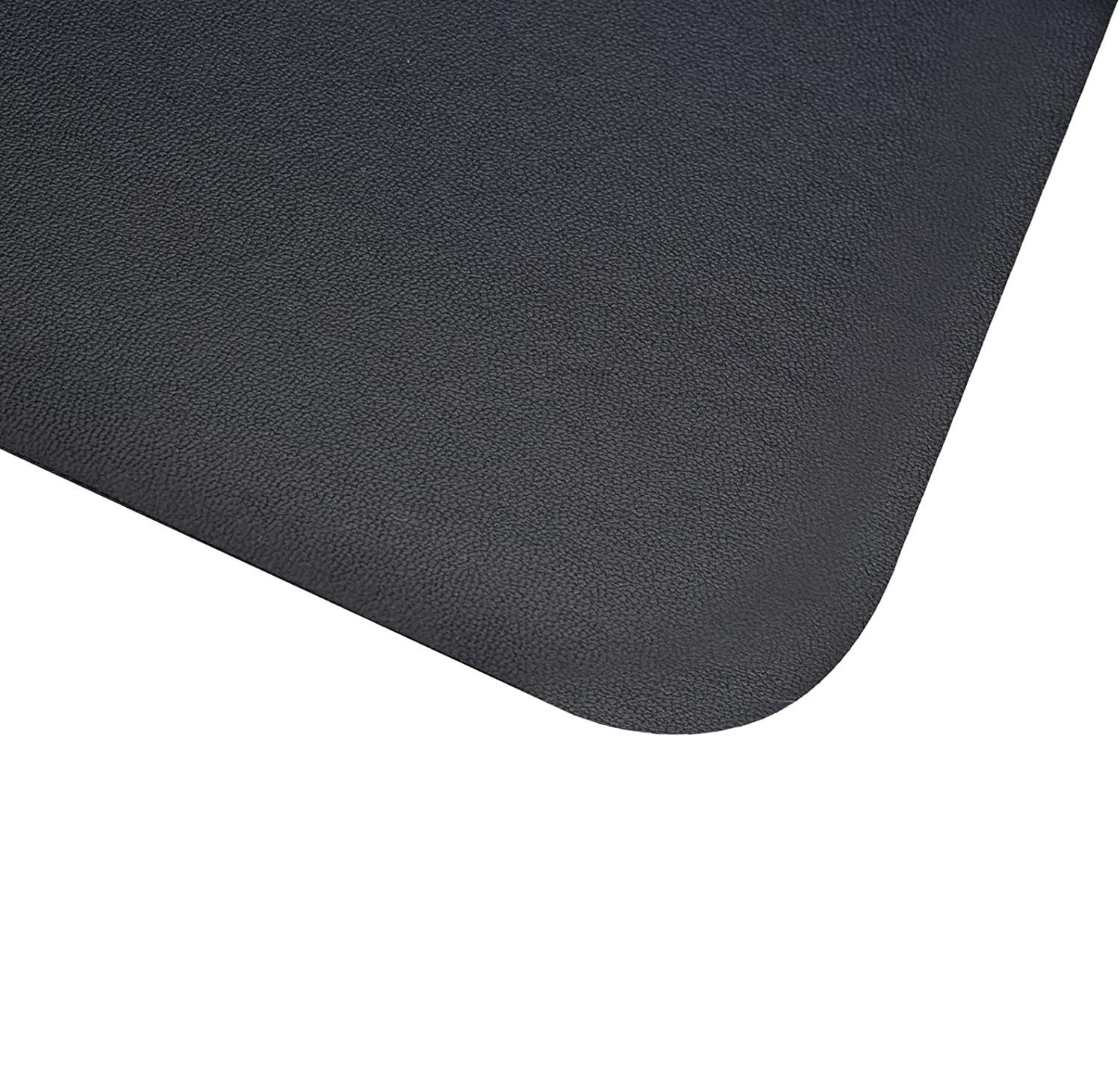 (2er Set) Leder Mauspad Wasserfeste Mausmatte (21x25cm) - Schwarz