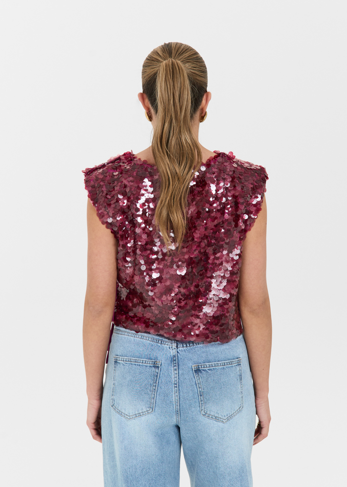 Marlien top donker roze