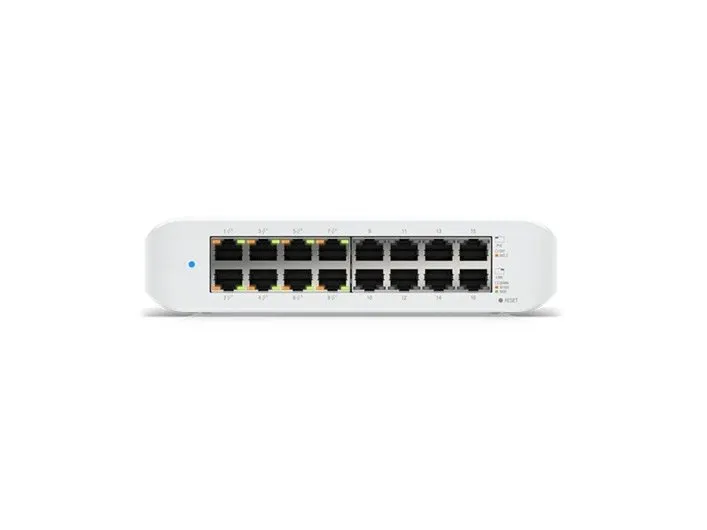 Ubiquiti UniFi Switch Lite USW-Lite-16-POE - Switch - Administreret - 16 x 10/100/1000 (8 PoE ) - desktop, væg-monterbar - PoE  (45 W)
