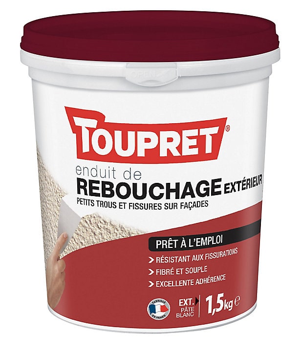 Enduit de rebouchage en pâte souple Toupret 1,5kg