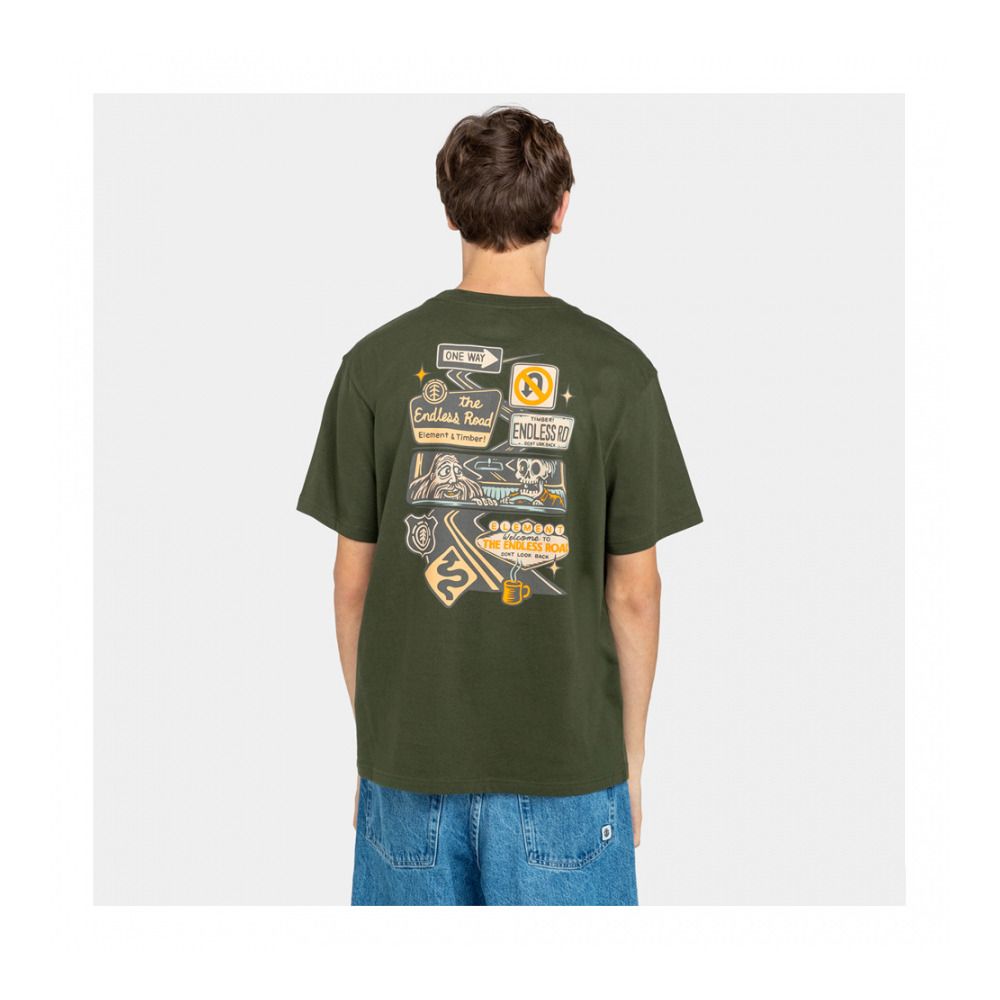 Element TIMBER SIGNS - Tee-shirt Homme forest night