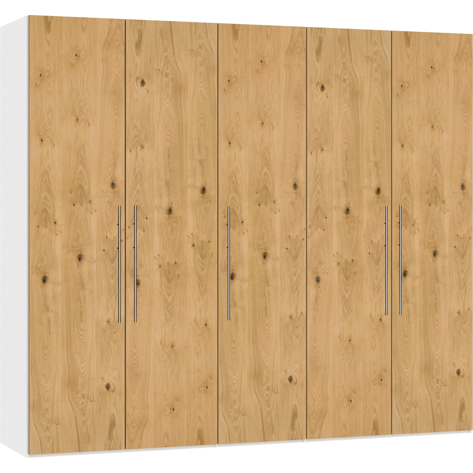 Schrank Schweizer 202 Eiche Furnier weiss 253 cm