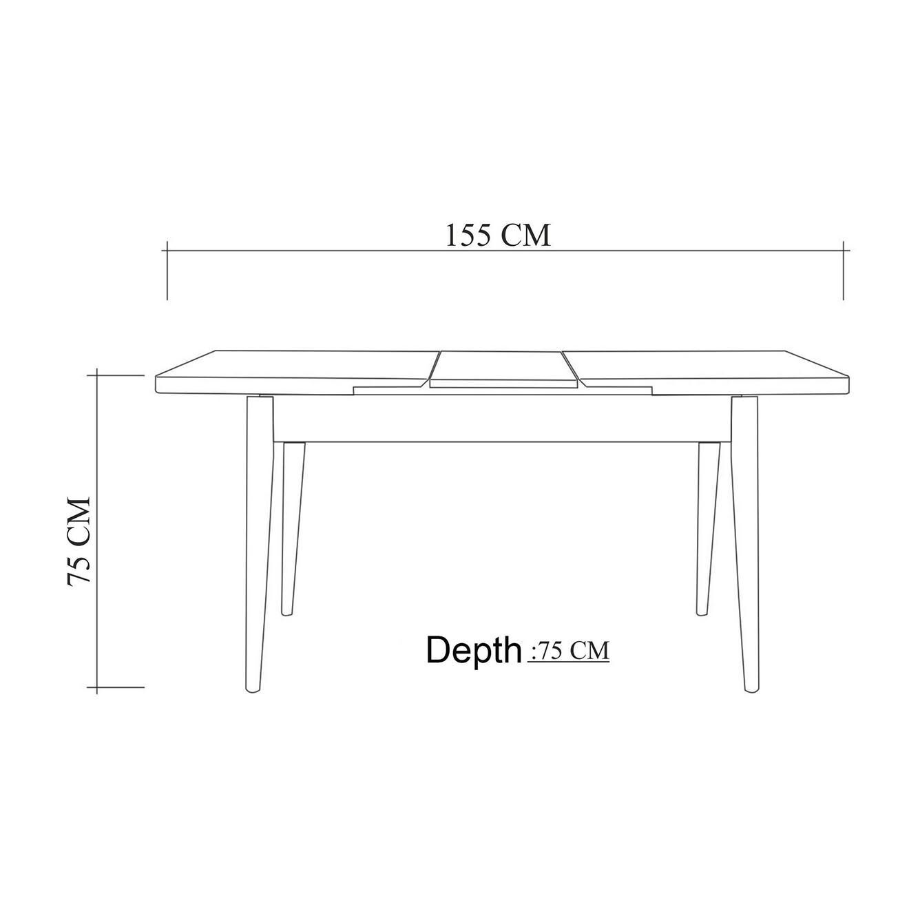 Homitis Ensemble Table + 4 Chaises Santiago 1053 blanc/anthracite