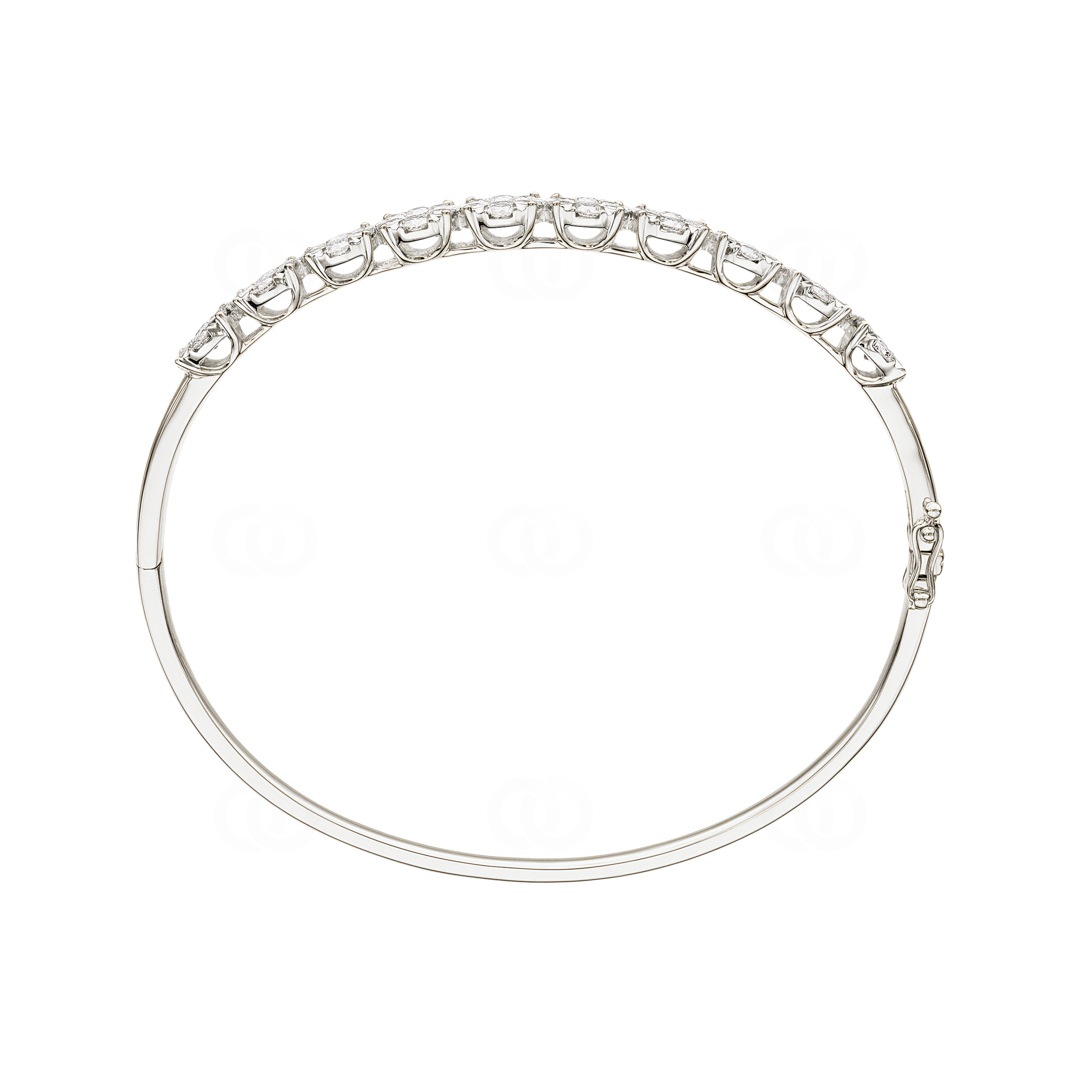 3.00 Karat Diamantarmreif 750/18 K Weissgold