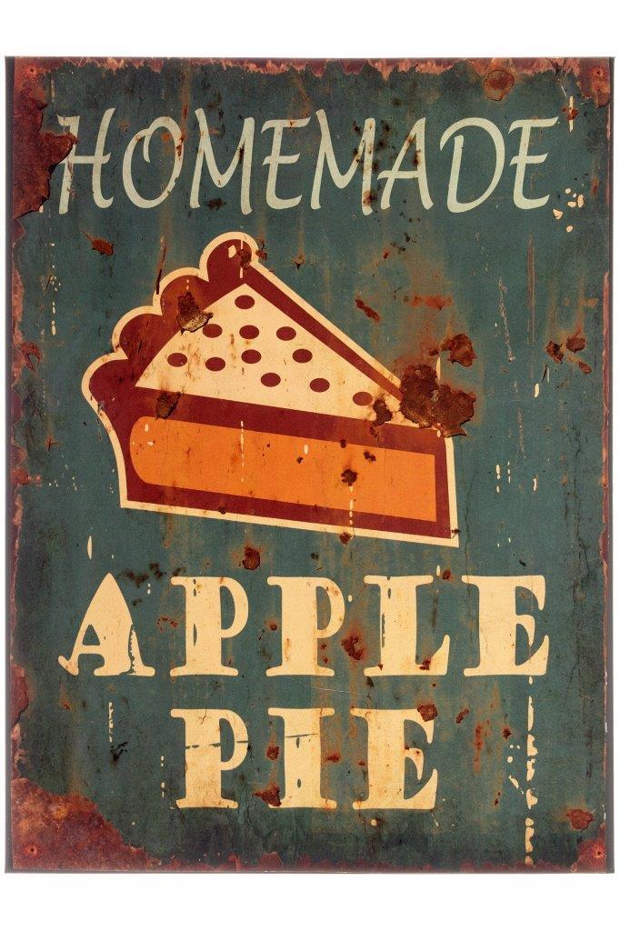 Metallschild - Apple pie - 40x30 cm