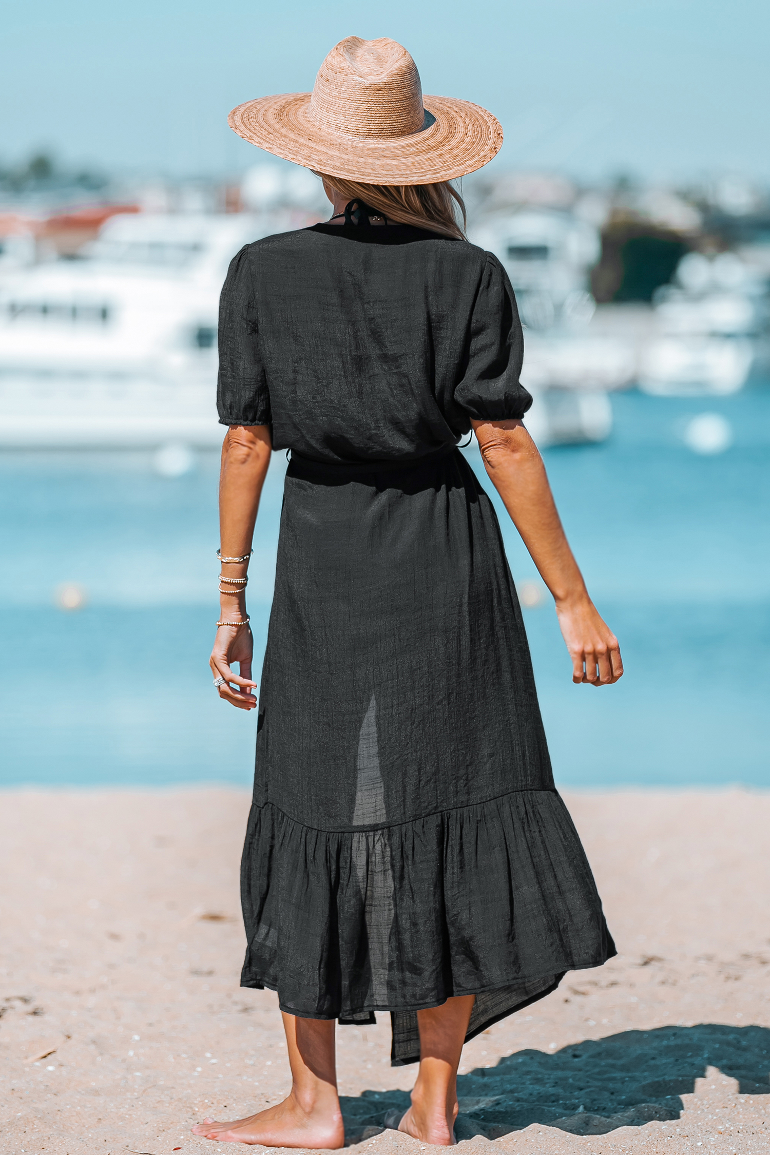 Kimono de plage cover up ouvert sur le devant