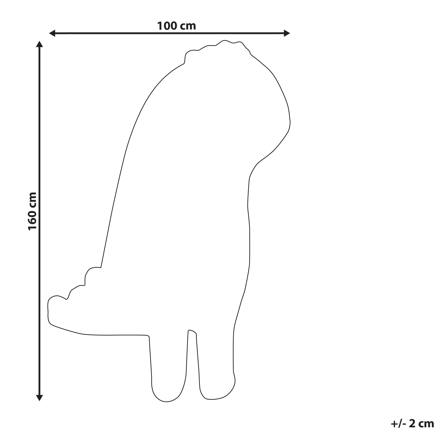 Beliani - DINO - Vloerkleed - Grijs - 100 x 160 cm - Wol