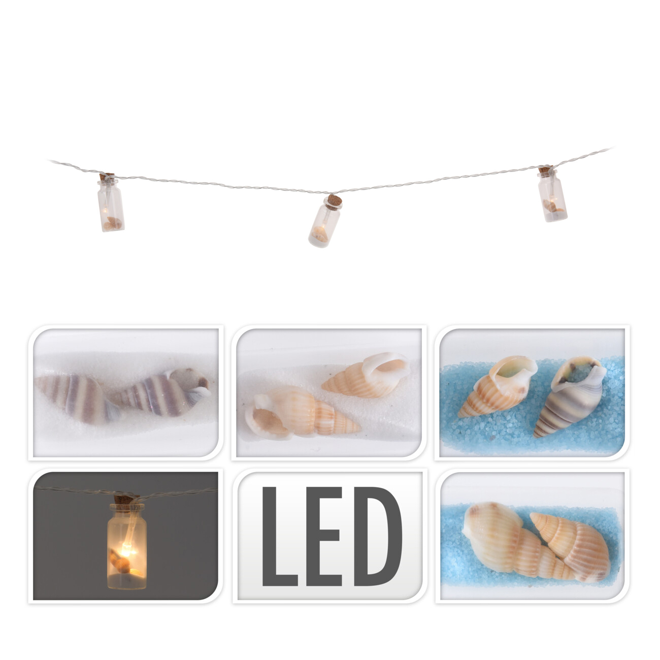 LED Lichterkette Muscheln 1.8 m