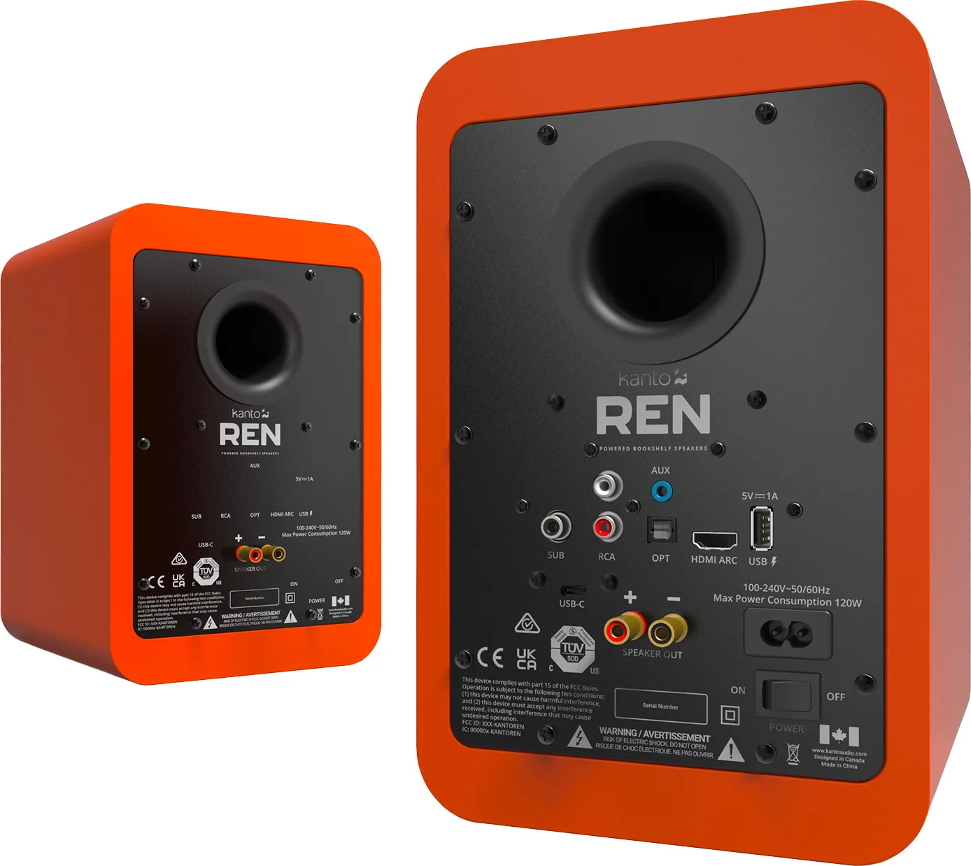 Kanto REN Orange (la paire) Enceintes sans fil hi-fi