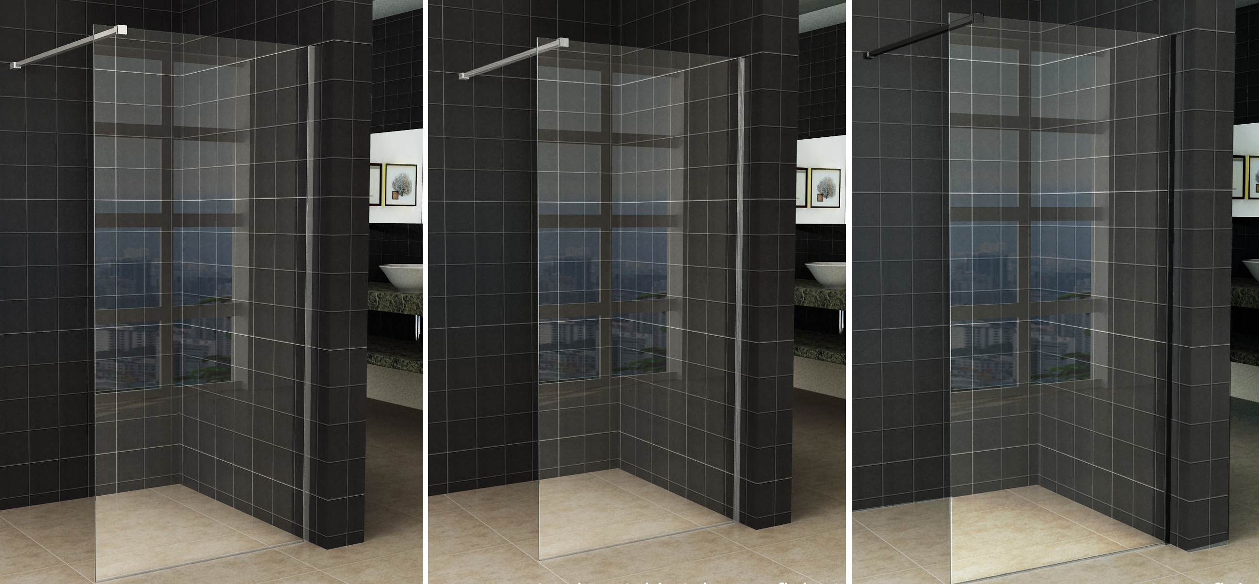 Mueller Slimline glaswand 105x200cm 8mm NANO glas