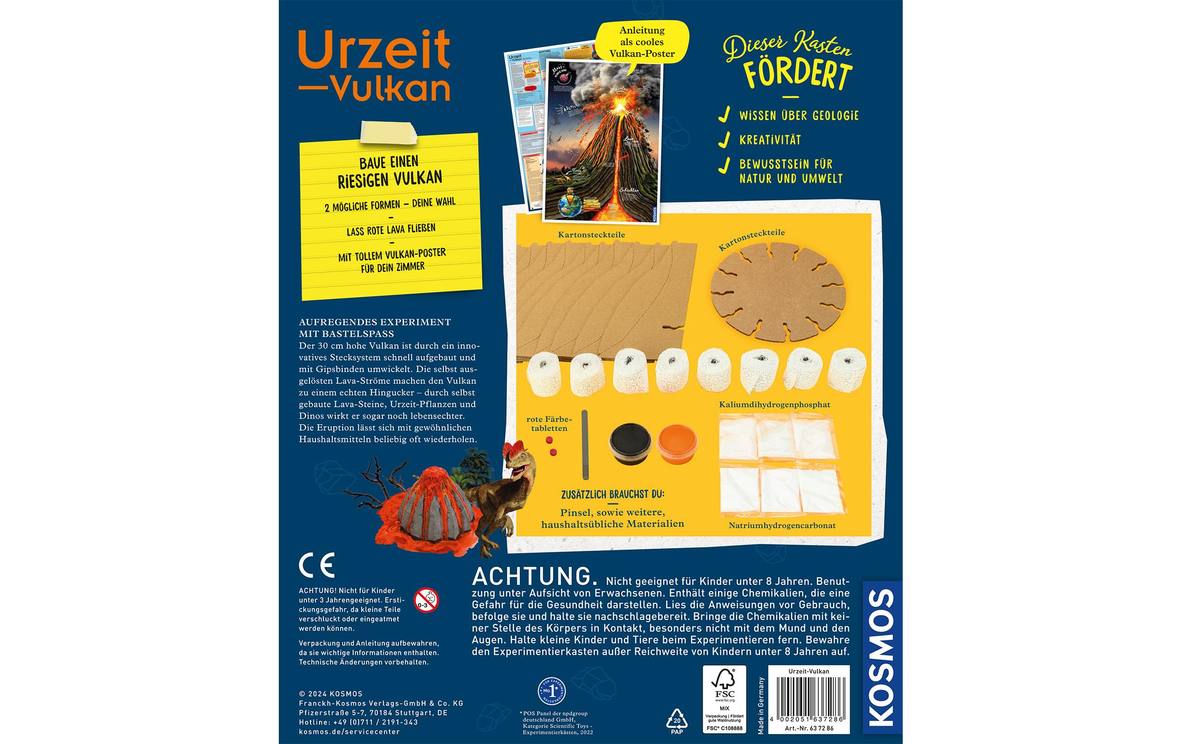 Experimentierkasten Urzeit-VulkanAufregendes Experiment mit Bastelspass