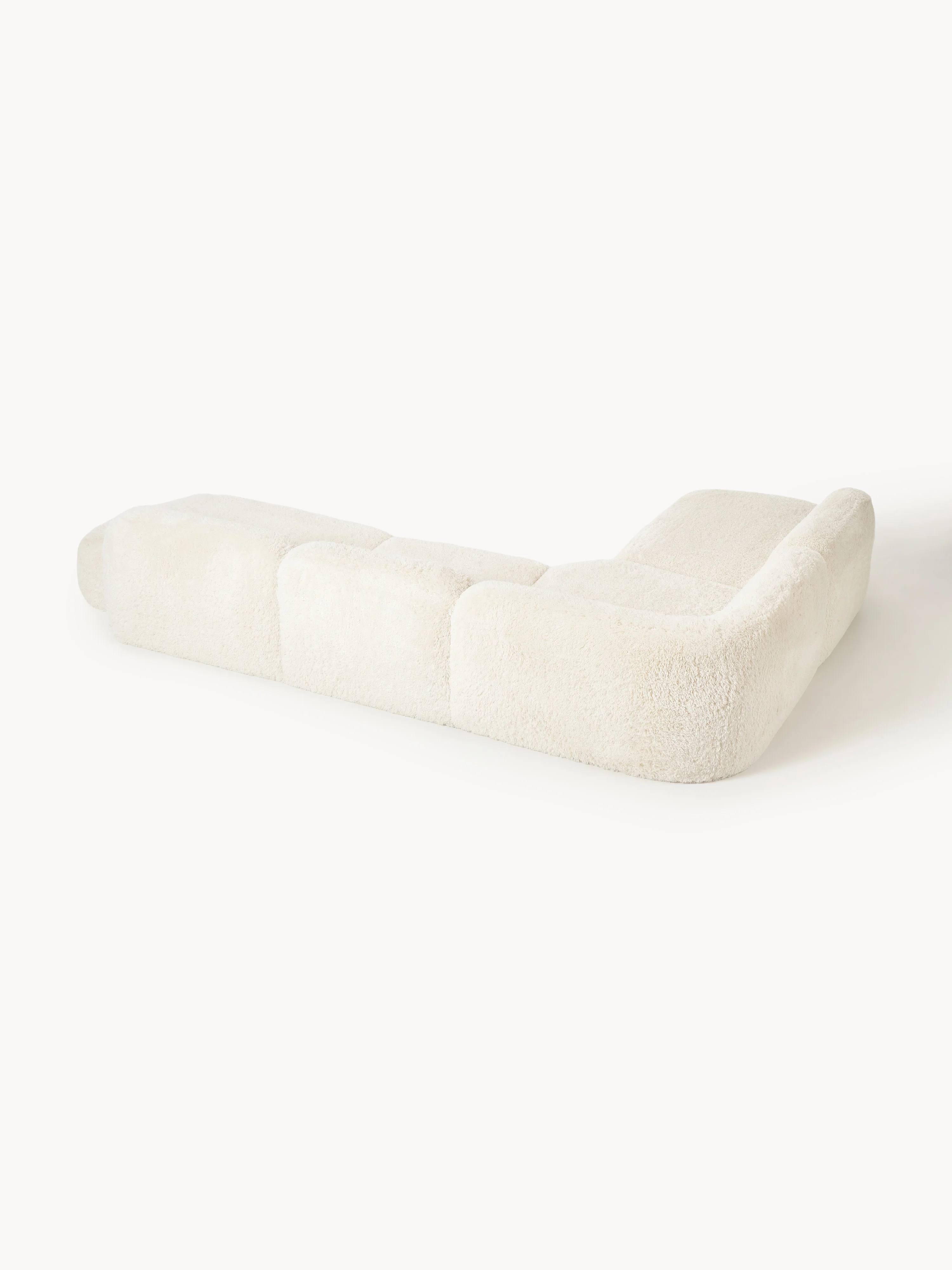 XL modulaire teddy-hoekbank Wolke (4-zits) met chaise longue