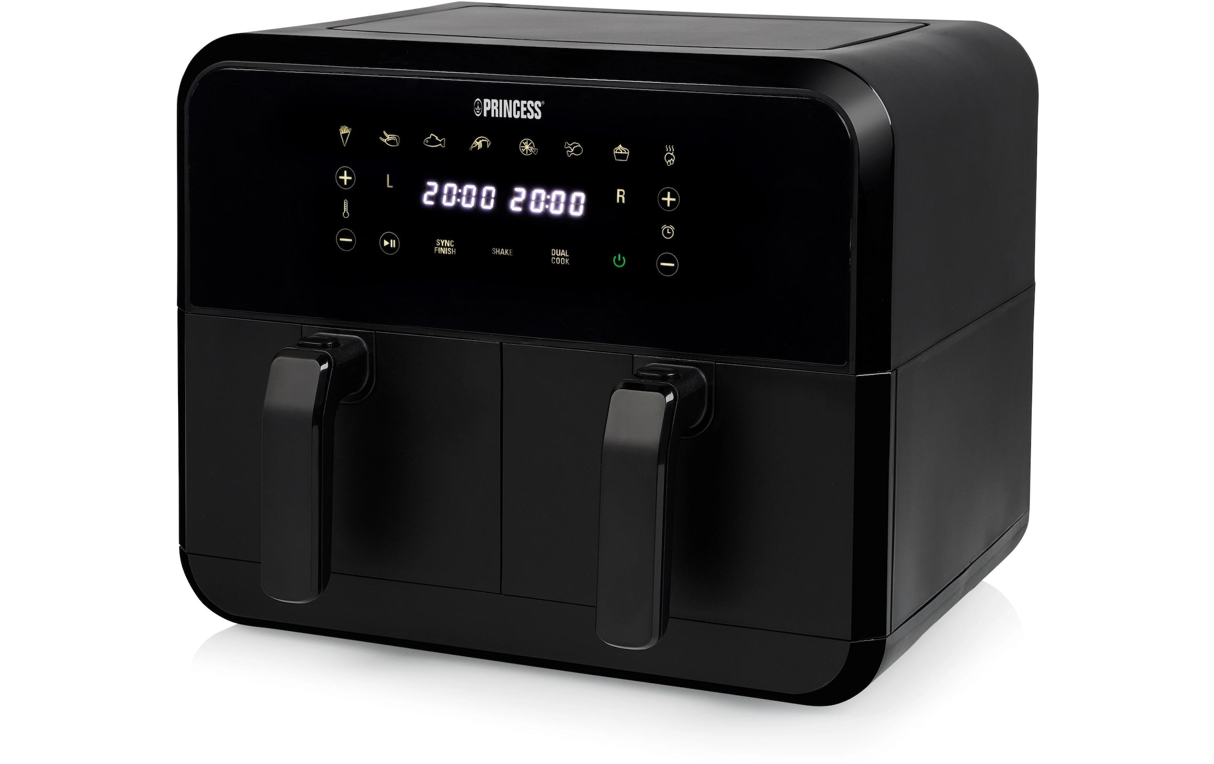 PRINCESS Heissluftfritteuse »182068 Double Basket Airfryer 8 l« 2400 W