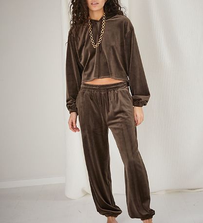 Designers Remix Kapuzenpullover - Velours - Cropped - Frances -