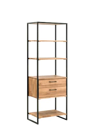 VALMONDO Regal FRAME 60 x 172 cm Eiche massiv natur geölt/schwarz