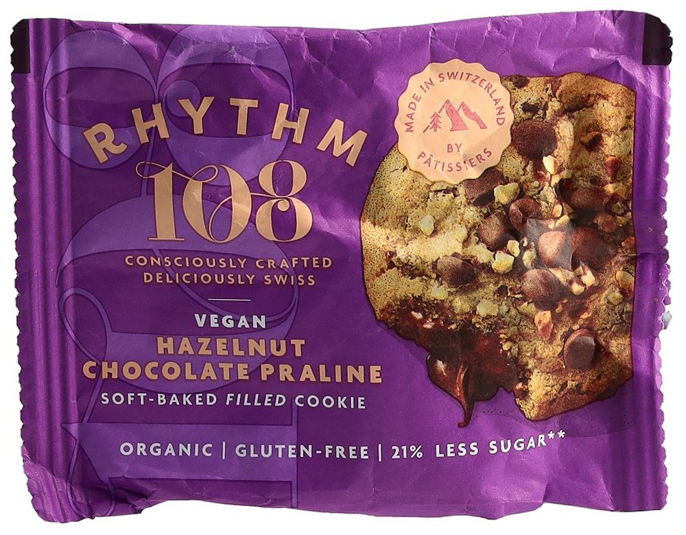 Rhythm108 Hazelnut Chocolate Praline<br>50 g, Soft Baked Filled Cookie
