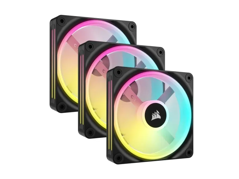 CORSAIR | iCUE LINK QX120 RGB - Indsats med blæser - 120 mm - sort (pakke med 3)