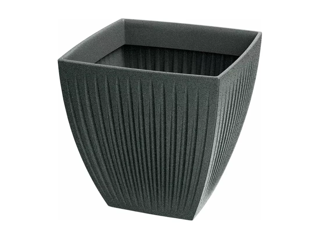 Pot de fleurs Latia Carré MIDL Ø48x48 Granit graphite