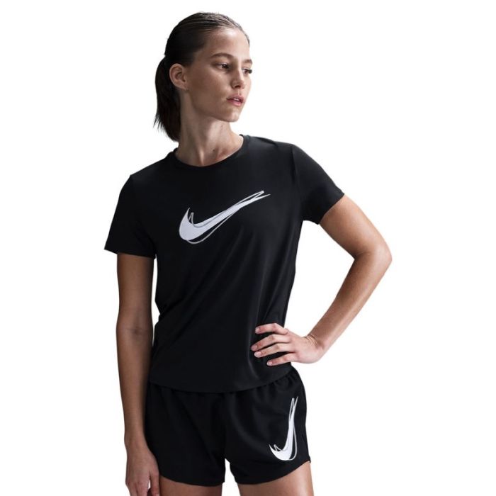 Nike Dame T-shirts One Swoosh Dri-Fit Short Sleeve Top Sort