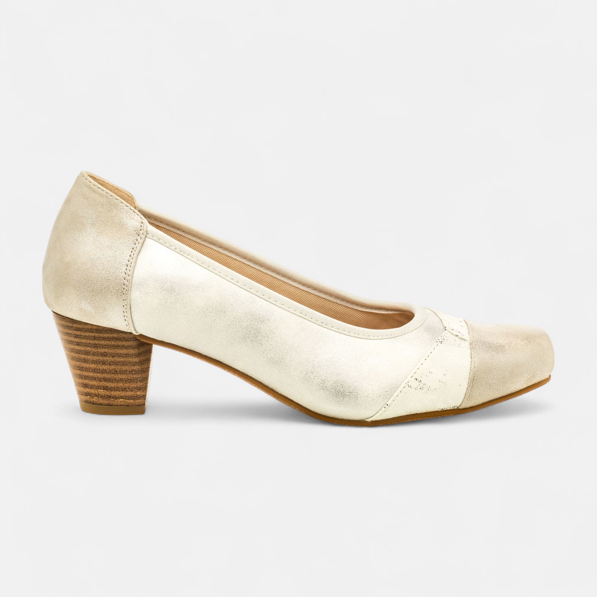 Escarpins pieds sensibles à talon Femme blanc
