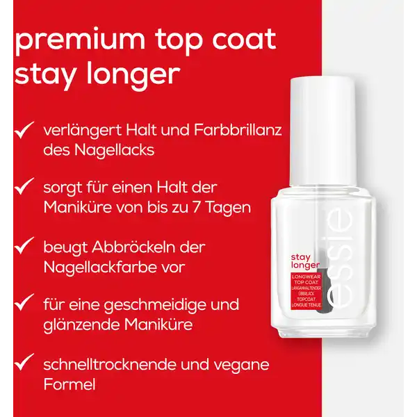 Nagellack Set stay longer top coat, good as gone Nagellackentferner
