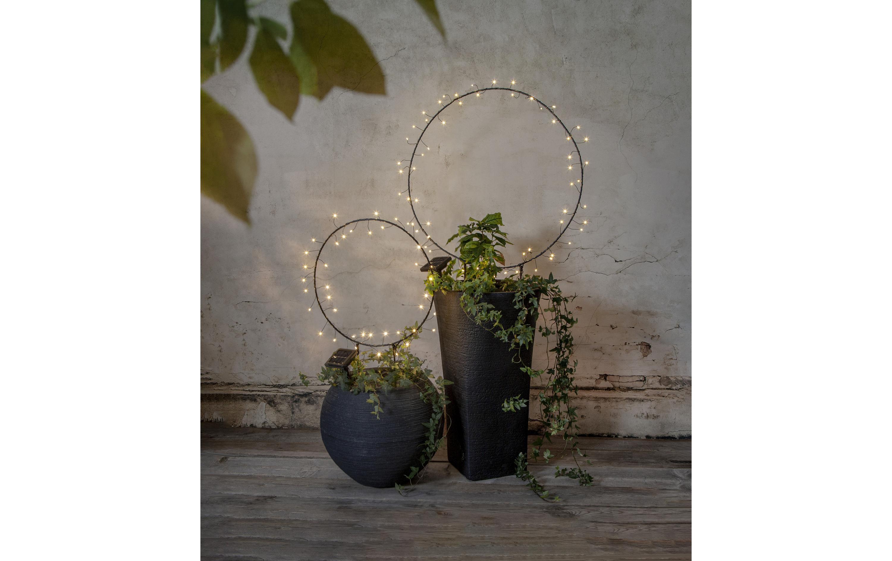 Gartenlicht Solar Barlumi, 40 LEDs, SchwarzLichtbogen mit 40 LEDs