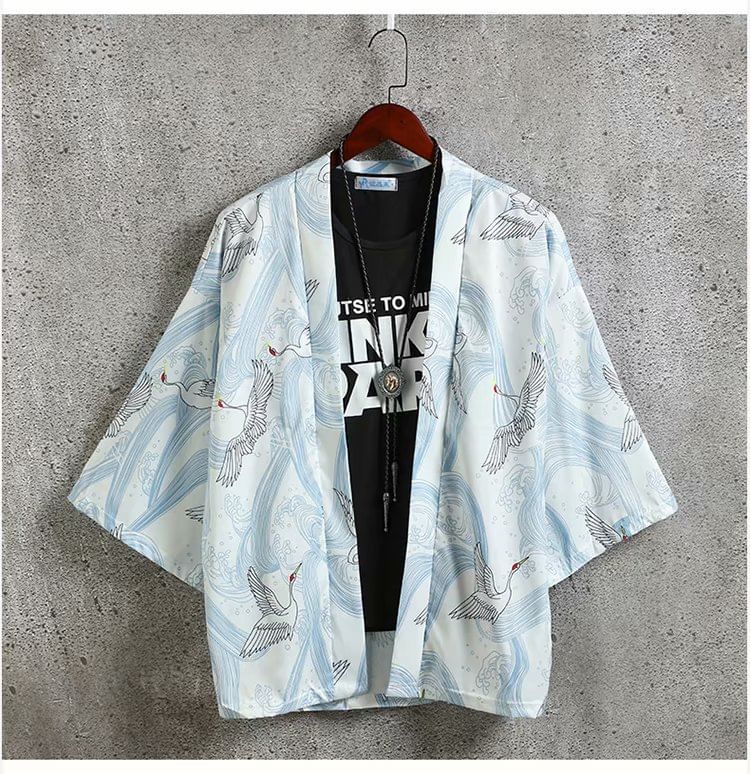 Acrius - Kimono-jasje met 3/4-mouwen en print